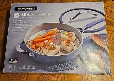 See Description Tramontina 5-Quart All-In-One Ceramic Non-Stick Pan Used  - Image 1 of 4