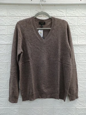 НОВЫЙ кашемировый свитер Charter Club с V-образным вырезом из кашемира мокко мужской размер США большой - Изображение 1 из 4