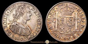Carlos IV 2 Reales (6,67g) 1803 México F·T (AC.641) MBC+ - Picture 1 of 3