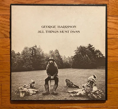 George Harrison All Things Must Pass 3-LP Apple Records 1970 Press w/ Poster VG+ Foto 1 de 4