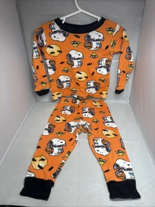 Pigiama Halloween Arachidi, 2T, Vampiro Snoopy & Woodstock, Arancione - Foto 1 di 6