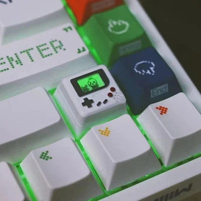 Customizable Artisan Keycap, Retro Console Style 3 Panels & 6 DIY Faces RGB - Image 1 of 4