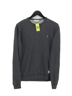 Jersey Original Penguin Para Mujer M Gris 100% Algodón Cuello Redondo Pullover Foto 1 de 4