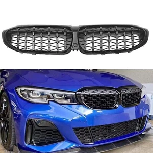 Car Front Kidney Grille Mesh For BMW G20 330i M340i 2019-2022 W/ Camera Hole CO - Picture 1 of 10
