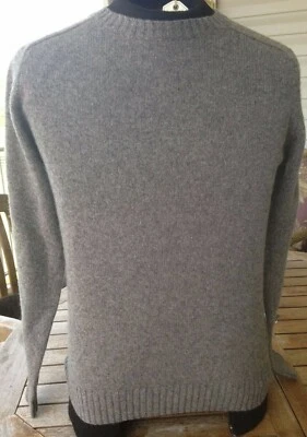 NUEVO CON ETIQUETAS CABEZA DE PATO $160 BOONE Lana Nylon Gris Carbón Cuello Redondo Suéter M Mediano Foto 1 de 4