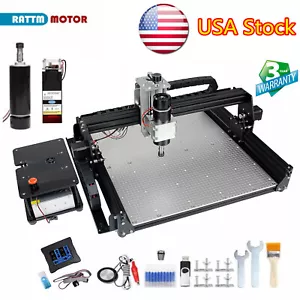 【US】4540 GRBL DIY CNC Router Aluminum Table Laser Engraving 500W Milling Machine - Picture 1 of 42