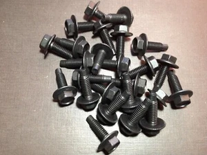 25 pcs 5/16-18 x 1" fender body indented hex head flange washer bolts Fits Ford - Bild 1 von 7