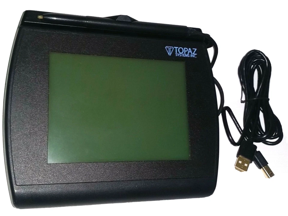Topaz System SignatureGem LCD 4x5 Signature Pad T-LBK766-BHSB-R USB Serial - Image 1 of 4