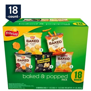 New Frito-Lay Baked and Popped Mix Variety Pack Snack Chips, 18 Count Multipack - Picture 1 of 4