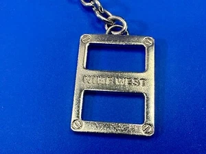 Nine West Keychain Clasp Buckle Charm Silver Color Rectangular opener - Picture 1 of 12