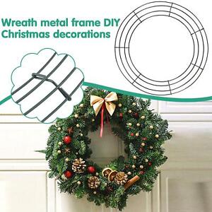 8" 10" 12" iron Wire Frame Rings For Christmas Xmas Making Door 2023 Wreath Z9I7