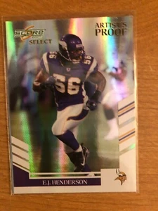 2007 Select Artist's Proof E.J. Henderson Vikings Maryland 10/32 - Picture 1 of 2
