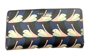 Kate Spade Cameron Geo Birds große schmale faltbare Geldbörse - Bild 1 von 6