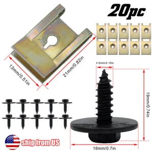 20x Tornillo hexagonal de tuerca para sujetador de velocidad BMW Juego de fijación de clip de chapa metálica - Imagen 1 de 6