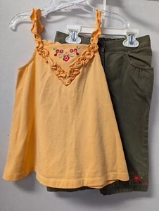 Gymboree FIESTA DEL SOL Yellow Top Green Capris Outfit w/ Embroidery Girls 3T - Picture 1 of 6
