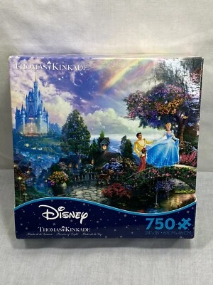 Ceaco - Thomas Kinkade 迪士尼 - 灰姑娘 - 750 件 24 英寸 X 18 英寸拼图  — 第 1/3 张图片