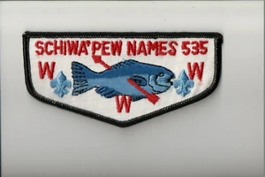 Lodge 535 Schiwa' Pew Names F-5 OA flap - Picture 1 of 1