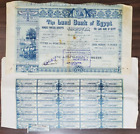 EGYPT,STOCK CERTIFICATE 1905 LAND OF EGYPT STOCK CERTIFICATE,IN THREE LANGUAGES