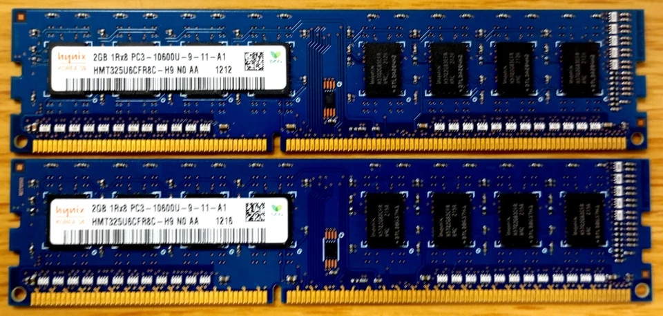 Hynix HMT325U6CFR8C-H9 2x2 GB 1333 MHz PC3–10600U-9–11-A1 - Immagine 1 di 1