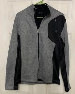 Men’s Spyder Zip Up Jacket Size Medium Black/Gray - Picture 1 of 5