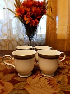 Mikasa L6231 Petite Bone Cameron Taupe Teacups Japan 4 Pcs - Picture 1 of 7