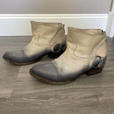 Botas Freebird Casey Mujer 8 M Ombre Cuero Envejecido Arnés Cremallera al Tobillo Foto 1 de 4