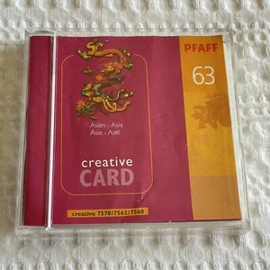 PFAFF Creative Fantasy Embroidery Designs Card #63 CREATIVE CARD ASIA ASIAN HTF - Picture 1 of 15