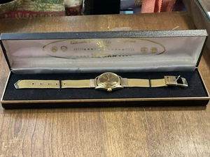 Rouan Swiss 1776-1976 Bicentennial Watch Working Wind Up Wrist Watch Gold Tone - Picture 1 of 13