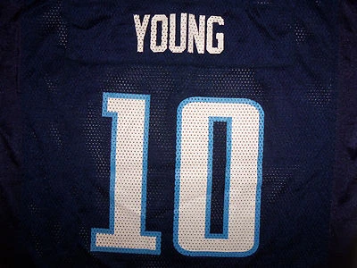 Футболка NFL Tennessee Titans Football Vince Young No10 темно-синяя графическая - молодежная размер XL - Изображение 1 из 4