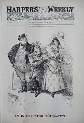 1905 Harper's Weekly Journal Magazine July 1, Naval Warships, Electricity, Train - Image 1 of 4