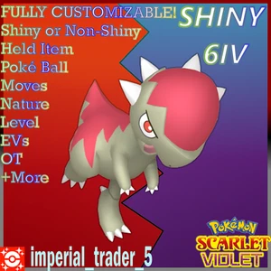 Pokémon Scarlet and Violet ✨SHINY✨ Cranidos W/ Best 6IV + Customizable - Picture 1 of 1
