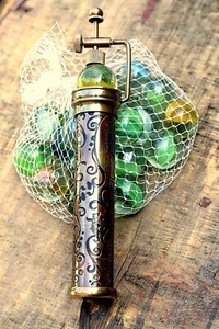 Caleidoscopio de latón antiguo con ocular de mármol mejor juguete para niños caleidoscopio regalo - Imagen 1 de 8