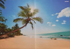 STRAND - A3 Poster (ca. 42 x 28 cm) - Plakat Palme Meer Beach Urlaub NEU - Bild 1 von 1