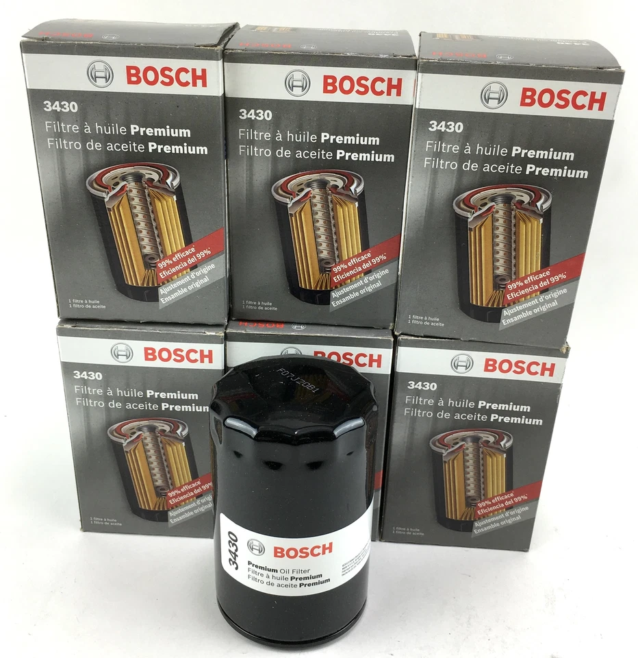 Juego de 6 filtros de aceite de motor giratorios originales Bosch Premium para Chevy GMC Pontiac Foto 1 de 4