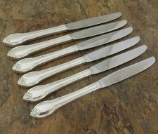 Is Remembrance 6 Dinner Knives 1847 Rogers Vintage Silverplate Flatware Lot B