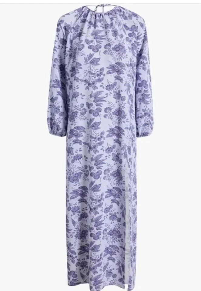 Women's Hill House Simone Dress Lilac Tonal Floral Purple Small S Maxi