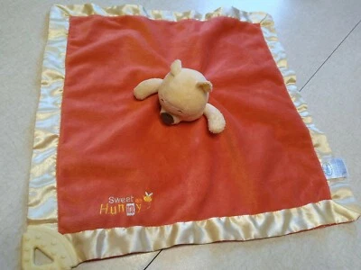 Chupete Winnie The Pooh Baby Lovey Sweet Hunny naranja amarillo satinado Foto 1 de 4