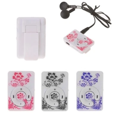 MP3 PLAYER MUSIK CLIP MINI FORMAT MICRO SD BIS 32GB BLUMEN SPORT KOPFHÖRER Z150 - Bild 1 von 4