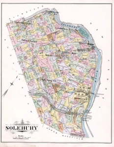 1891 Map of Solebury Township Bucks County Pennsylvania - Picture 1 of 2