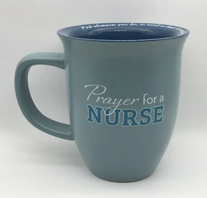 Tazza tazza caffè Preghiera per un'INFERMIERA 2 toni blu colossesi religiosi 3:17 usata in ottime condizioni - Foto 1 di 3
