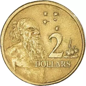 Australian Coin 2 Dollars | Elizabeth II | Aborigine | Australia | 1999 - 2019 - Picture 1 of 2