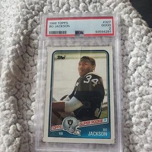 1988 TOPPS BO JACKSON 327 ROOKIE PSA 2 GOOD POP 13 - Picture 1 of 4