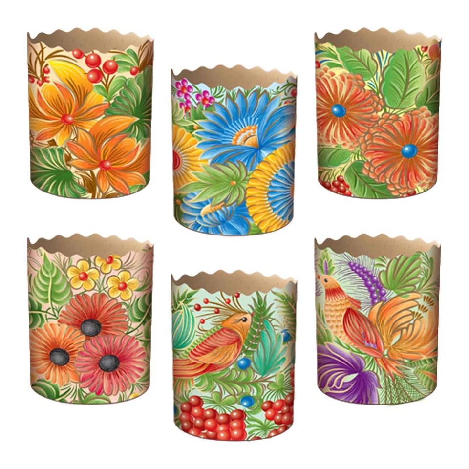 Backform aus Backpapier Einwegbackform Osterkuchen Kulitsch 7 cm x 8 cm - Bild 1 von 1