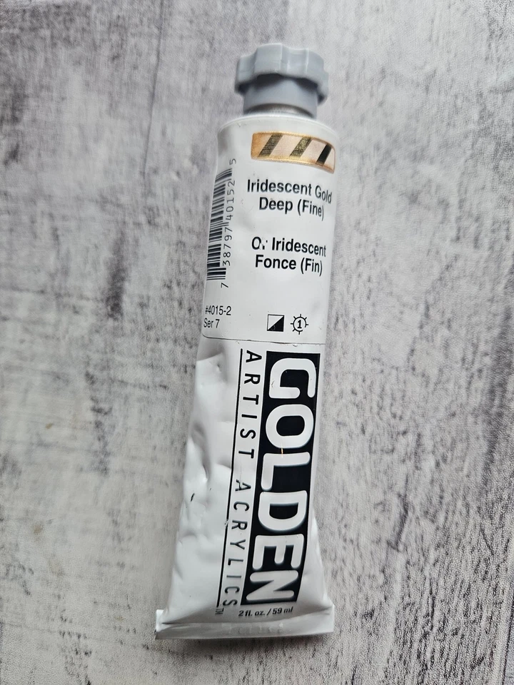 Golden Artist Heavy Body Acrylic Paint 2-Fl Oz ~ Iridescent Gold Deep (Fine) - Image 1 of 1