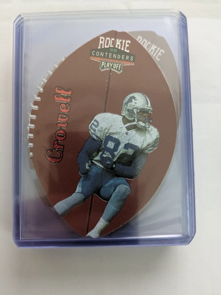 🏆 1998 Playoff Contenders Leather Red GERMANE CROWELL RC #27 DETROIT LIONS - Image 1 of 1