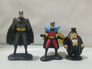 1997 ~ DC Comics ~ Batman, Penguin and Robin 2.5” Die Cast Figures ~ Hasbro  - Picture 1 of 11