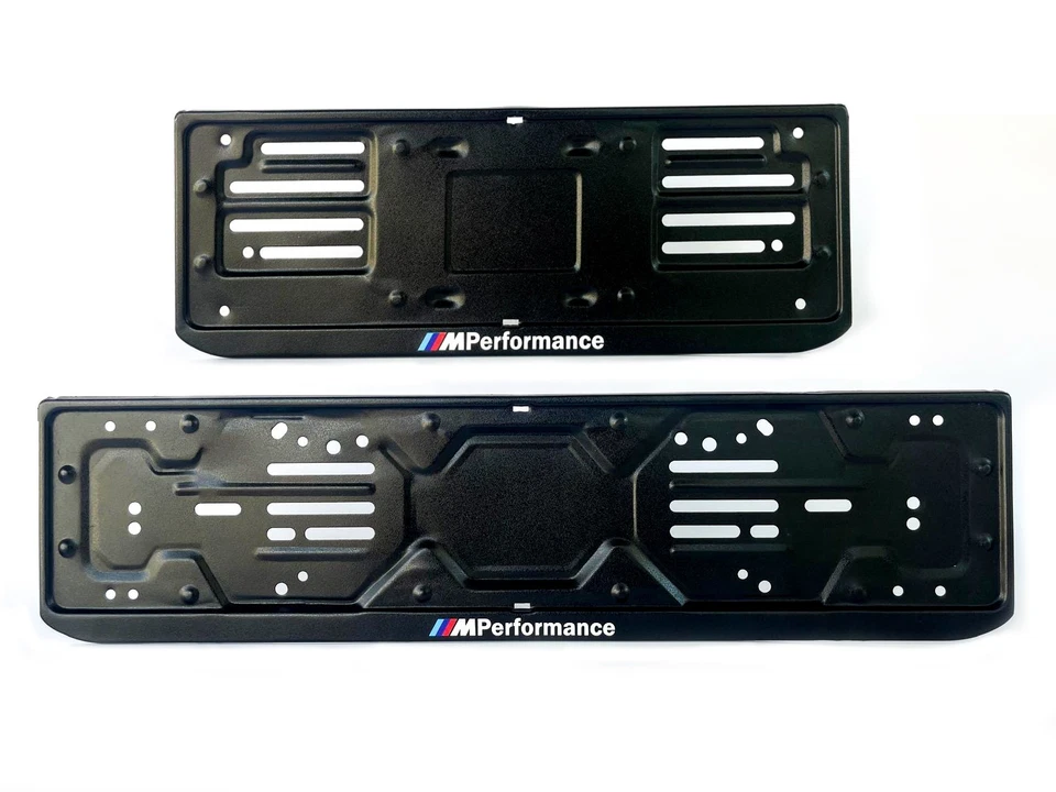 Kit Portatarga Auto ferro solido BMW M Performance Anteriore Posteriore +12 clip - Imagen 1 de 4
