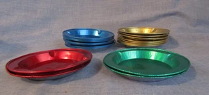 VINTAGE MULTI COLORS FOIL DESPOSABLE ASHTRAYS LOT OF 20 - Picture 1 of 3