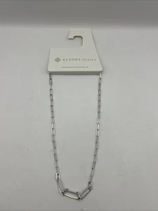 Kendra Scott Etta Chain Statement Necklace- Rhodium Over Brass - Picture 1 of 4