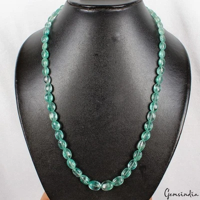 Collar de mujer 21" de largo con cuentas de piedras preciosas esmeralda colombiana natural hecho a mano Foto 1 de 4